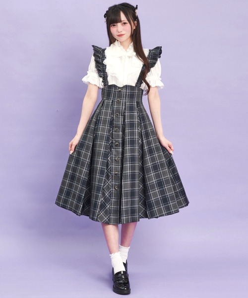 Secret Honey（シークレットハニー）の「はしごレースラッフルブラウス（シャツ/ブラウス・レディース・オフホワイト/グレー/ホワイト×ブラック・MEDIUM）」の7枚目の写真