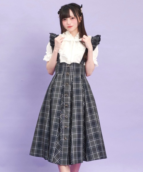 Secret Honey（シークレットハニー）の「はしごレースラッフルブラウス（シャツ/ブラウス・レディース・オフホワイト/グレー/ホワイト×ブラック・MEDIUM）」の8枚目の写真
