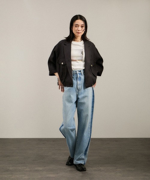 SALON adam et rope'(サロン アダム エ ロペ)の「Yasuko Hirano / 平野泰子 ARTプリントコンパクトT(Tシャツ/カットソー・レディース・ホワイト系その他2/ホワイト系その他4/ホワイト・FREE)」の8枚目の写真