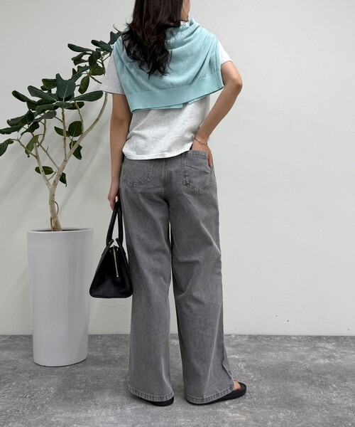 fredy emue（フレディエミュ）の「ブリーチデニム５ポケイージーパンツ（デニムパンツ・レディース・ピンク/ベージュ/グレー・36/38）」の16枚目の写真