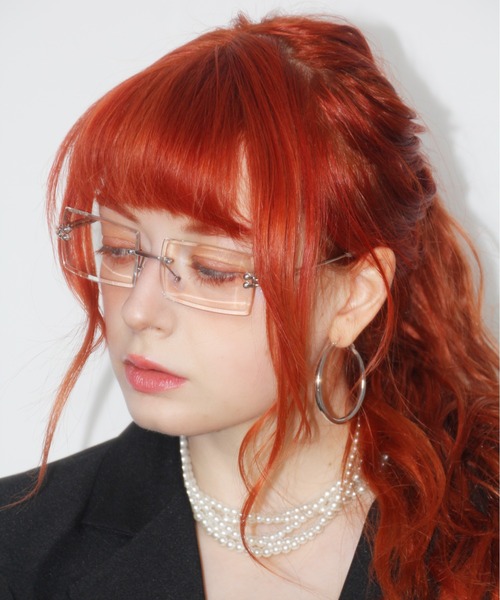 IMARI(イマリ)の「【 IMARI / イマリ 】 スクエア フレーム リムレス クリア メガネ(メガネ・レディース・ゴールド/シルバー・FREE)」の14枚目の写真