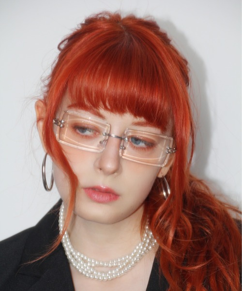 IMARI(イマリ)の「【 IMARI / イマリ 】 スクエア フレーム リムレス クリア メガネ(メガネ・レディース・ゴールド/シルバー・FREE)」の15枚目の写真