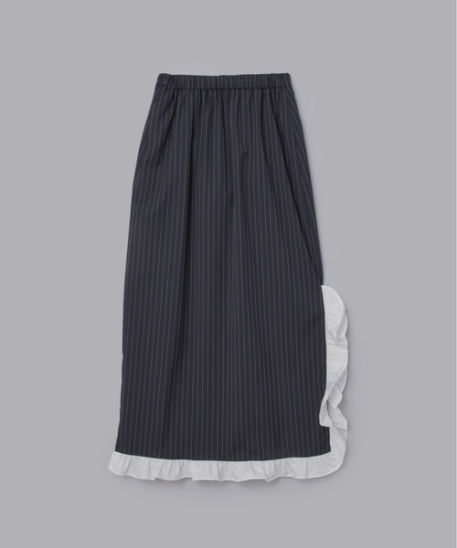 Olu.（オルドット）の「ストライプサイドフリルスカート[セットアップ可能]（スカート・レディース・グレー/ネイビー・0/1）」の17枚目の写真