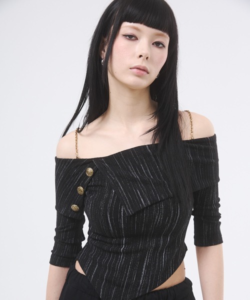 【別倉庫からの配送】 オフショルニットソートップス（Tシャツ/カットソー）｜d.i.a. トップス