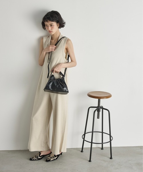 THE YOn（ザヨン）の「合皮ワンハンドルギャザーバッグ（ハンドバッグ・レディース・カーキブラウン/ワインレッド/ブラック・FREE）」の9枚目の写真