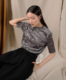 シアーベロア ハーフスリーブTシャツ