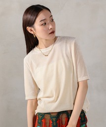 シアーベロア ハーフスリーブTシャツ
