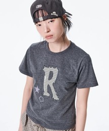 A'GEM/9 × .kom 『runningHIGH/ランニングハイ』APPLIQUE LOGO H/S Tシャツ/アップリケ ロゴ Tシャツ