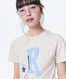 A'GEM/9 × .kom 『runningHIGH/ランニングハイ』APPLIQUE LOGO H/S Tシャツ/アップリケ ロゴ Tシャツ