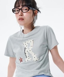 A'GEM/9 × .kom 『runningHIGH/ランニングハイ』APPLIQUE LOGO H/S Tシャツ/アップリケ ロゴ Tシャツ