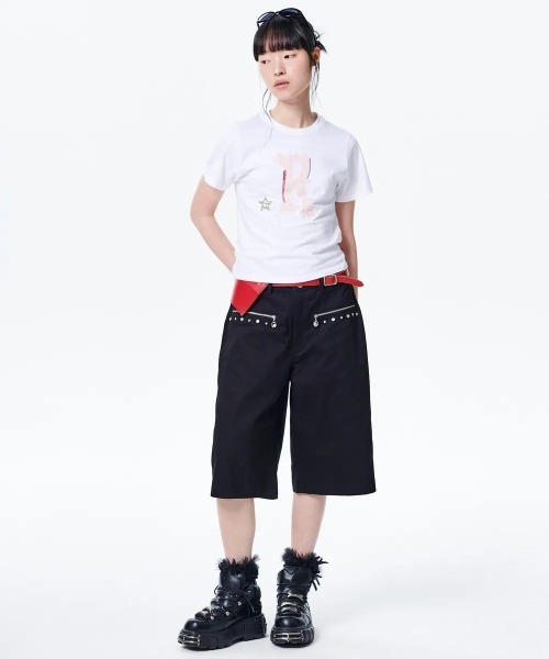 tシャツ A'GEM/9 × .kom 「runningHIGH/ランニングハイ」APPLIQUE LOGO H/S Tシャツ/アップリケ ロゴ Tシ A'GEM/9 × .kom 『runningHIGH/ランニングハイ』APPLIQUE LOGO H