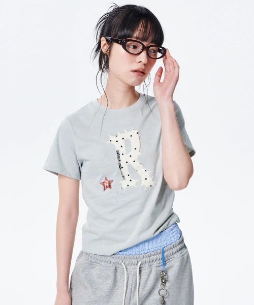 tシャツ A'GEM/9 × .kom 「runningHIGH/ランニングハイ」VARSITY LOGO H/S TEE/ヴァーシティロゴ半袖Tシャ A'GEM/9 × .kom 『runningHIGH/ランニングハイ』APPLIQUE LOGO H