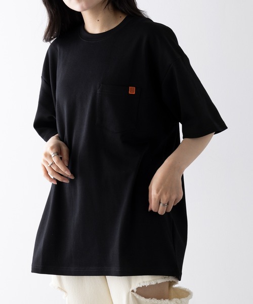 UNIVERSAL OVERALL（ユニバーサルオーバーオール）の「【UNIVERSAL OVERALL】PONTE POCKET TEE U2413211-B（Tシャツ/カットソー・レディース・ホワイト/ブラック/オートミール・S/XL/M/L）」の19枚目の写真