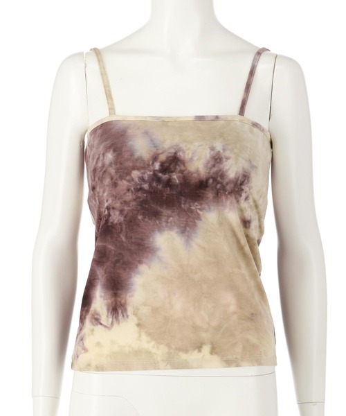 anap mimpi（アナップミンピ）の「カップ付き タイダイ柄 キャミソール（キャミソール・レディース・ネイビー/ベージュ・FREE）」の13枚目の写真