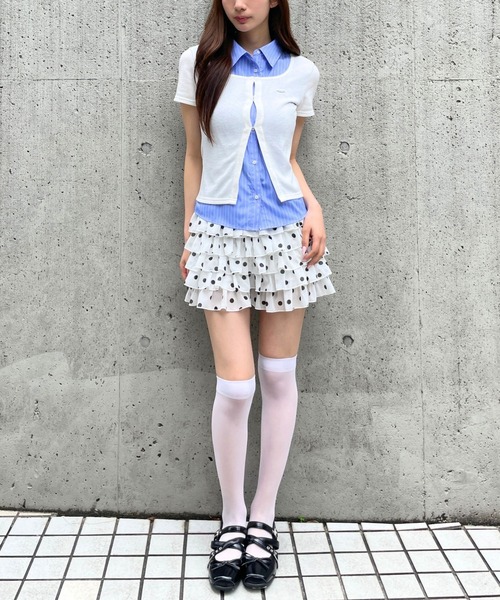 3.3 Field Trip (3.3フィールドトリップ)の「3.3 Field Trip/フリルレースショートパンツ(インパン付) 無地・ドット・レオパード・チェック(その他パンツ・レディース・その他1/その他2/ホワイト/ブラック/その他4/その他3/ブラウン/その他5/その他6/その他7・FREE)」の17枚目の写真