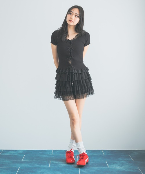 3.3 Field Trip （3.3フィールドトリップ）の「3.3 Field Trip／フリルレースショートパンツ(インパン付)（その他パンツ・レディース・その他1/その他2/ホワイト/ブラック/その他4/その他3/ブラウン/その他5・FREE）」の9枚目の写真