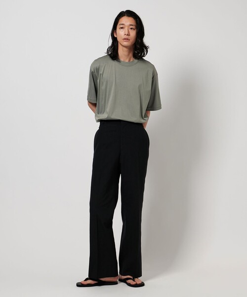 UNITED ARROWS（ユナイテッドアローズ）の「サマーシルケットスムース クルーネック T（Tシャツ/カットソー・メンズ・オリーブ/ダークグレー/ホワイト/ライラック・S/M/L/XL）」の6枚目の写真