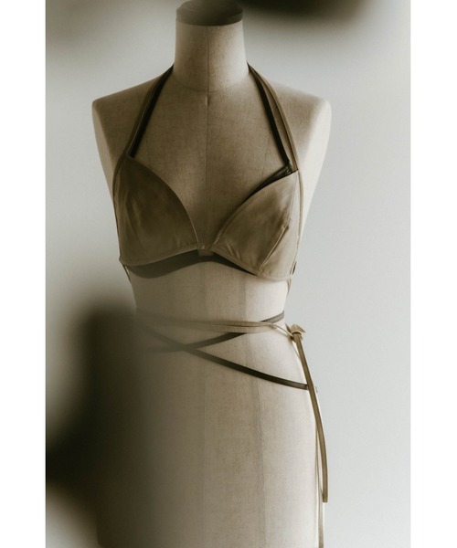 Knuth Marf(クヌースマーフ)の「wrap leather bustier(その他トップス・レディース・ブラウン/サンドベージュ・FREE)」の4枚目の写真