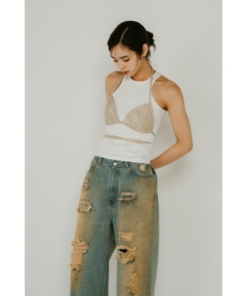 Knuth Marf(クヌースマーフ)の「wrap leather bustier(その他トップス・レディース・ブラウン/サンドベージュ・FREE)」の8枚目の写真