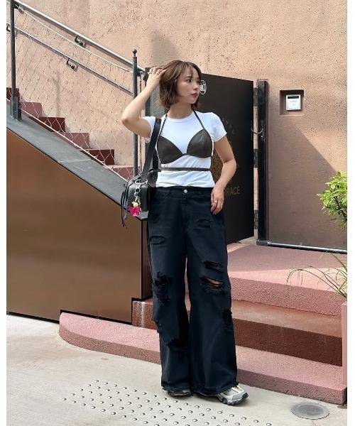 Knuth Marf(クヌースマーフ)の「wrap leather bustier(その他トップス・レディース・ブラウン/サンドベージュ・FREE)」の14枚目の写真