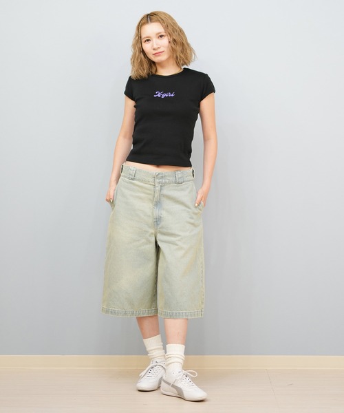 X-GIRL/エックスガール ショート丈Tシャツ 105242011041（T