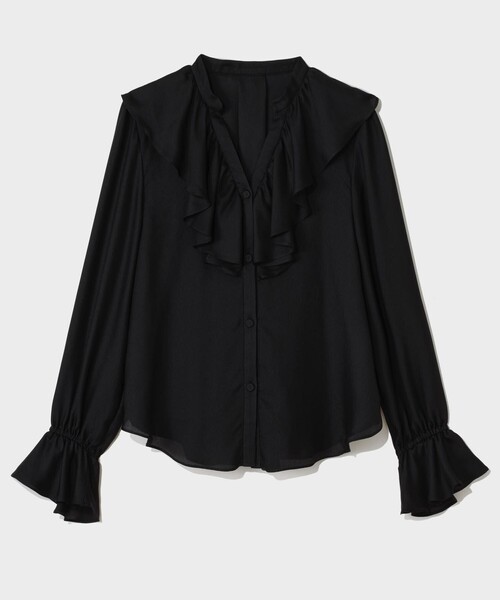 GRACE CLASS（グレースクラス）の「スキッパーラッフルブラウス（シャツ/ブラウス・レディース・ブラック・36/38）」の8枚目の写真