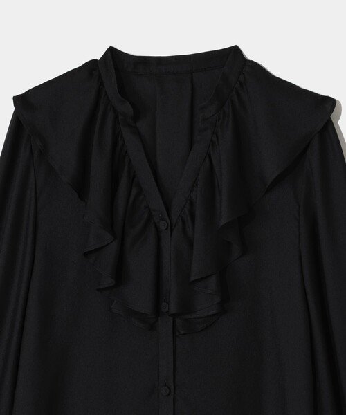 GRACE CLASS（グレースクラス）の「スキッパーラッフルブラウス（シャツ/ブラウス・レディース・ブラック・36/38）」の10枚目の写真