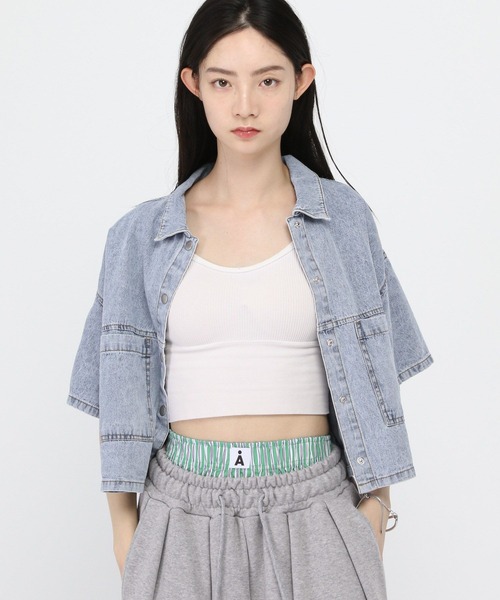 3.3 Field Trip （3.3フィールドトリップ）の「3.3 Field Trip／5分袖デニムシャツ（シャツ/ブラウス・レディース・その他1/その他2・FREE）」の6枚目の写真