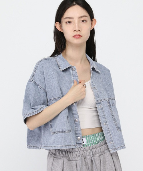 3.3 Field Trip （3.3フィールドトリップ）の「3.3 Field Trip／5分袖デニムシャツ（シャツ/ブラウス・レディース・その他1/その他2・FREE）」の7枚目の写真