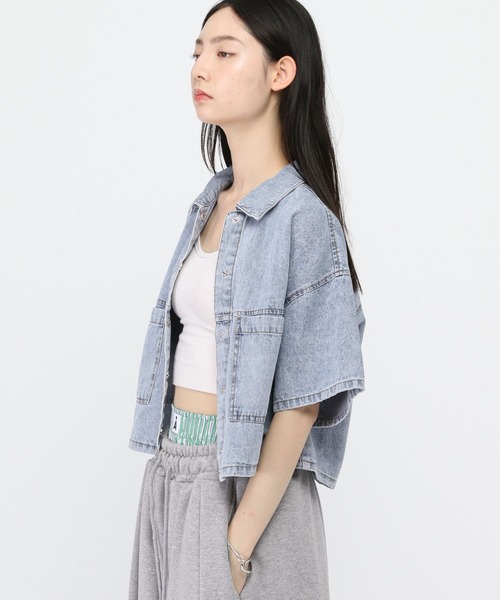 3.3 Field Trip （3.3フィールドトリップ）の「3.3 Field Trip／5分袖デニムシャツ（シャツ/ブラウス・レディース・その他1/その他2・FREE）」の8枚目の写真