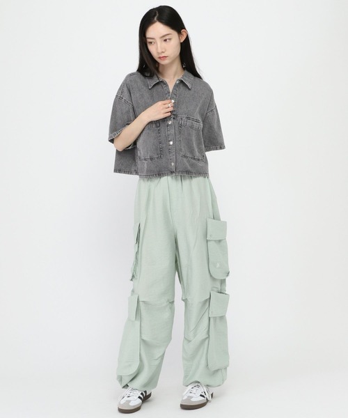 3.3 Field Trip （3.3フィールドトリップ）の「3.3 Field Trip／5分袖デニムシャツ（シャツ/ブラウス・レディース・その他1/その他2・FREE）」の9枚目の写真