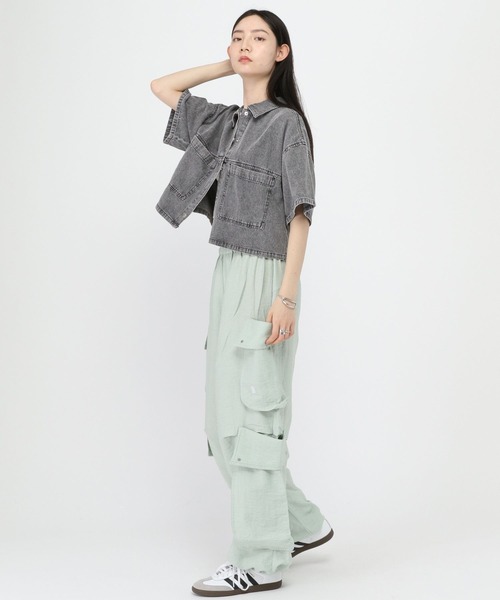 3.3 Field Trip （3.3フィールドトリップ）の「3.3 Field Trip／5分袖デニムシャツ（シャツ/ブラウス・レディース・その他1/その他2・FREE）」の10枚目の写真