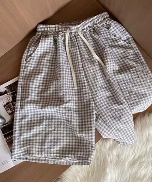 ショートパンツ CHECK SHORTS OEIGHT gingham check shorts | OEight