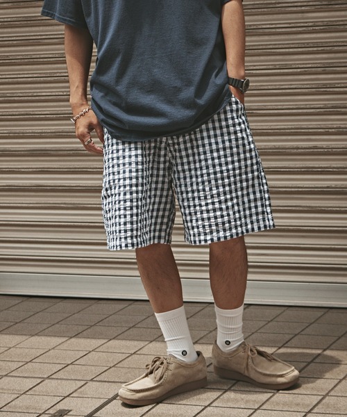 シェリエ ギンガムチェック ショートパンツ セール】Gingham Check Easy Shorts / ギンガムチェックイージー