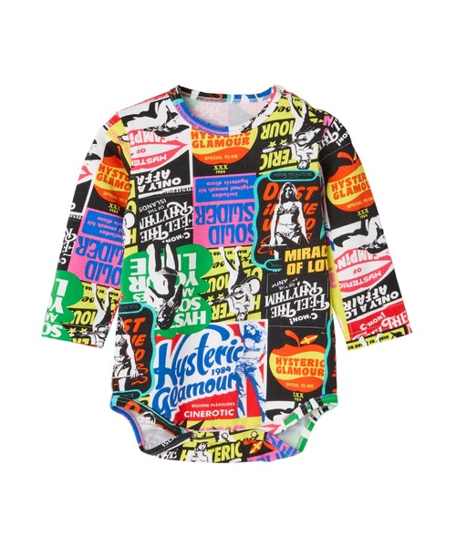 SUMMER BREEZE総柄 長袖ロンパース