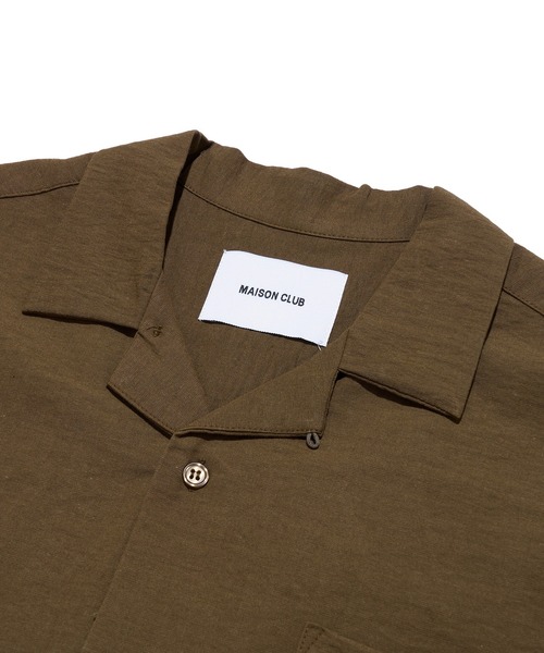 MAISON CLUB(メゾンクラブ)の「【MAISON CLUB】Open Collar Half Sleeve Shirt KKP/ 開襟ハーフスリーブシャツ(シャツ/ブラウス・メンズ・ブラック/ホワイト/ブラウン・M/L)」の5枚目の写真