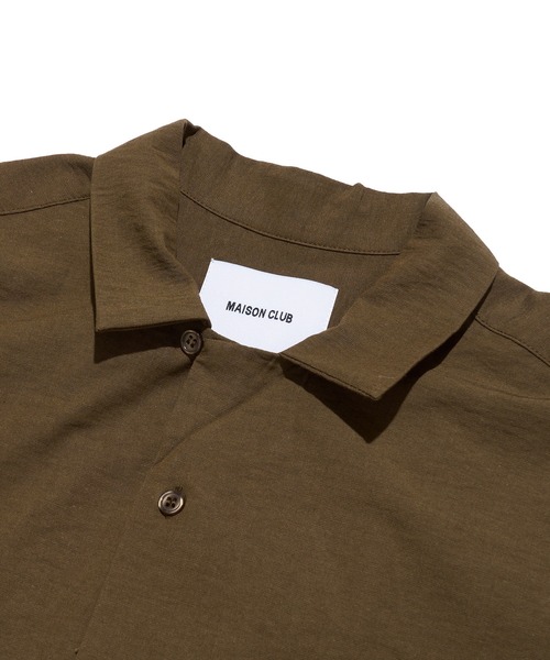 MAISON CLUB(メゾンクラブ)の「【MAISON CLUB】Open Collar Half Sleeve Shirt KKP/ 開襟ハーフスリーブシャツ(シャツ/ブラウス・メンズ・ブラック/ホワイト/ブラウン・M/L)」の6枚目の写真