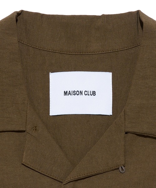 MAISON CLUB(メゾンクラブ)の「【MAISON CLUB】Open Collar Half Sleeve Shirt KKP/ 開襟ハーフスリーブシャツ(シャツ/ブラウス・メンズ・ブラック/ホワイト/ブラウン・M/L)」の7枚目の写真