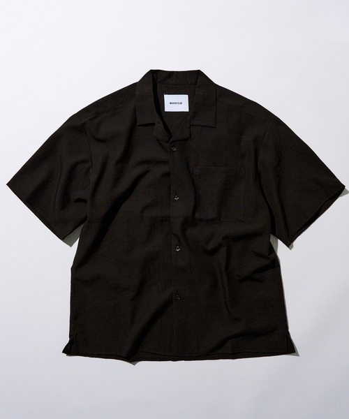MAISON CLUB(メゾンクラブ)の「【MAISON CLUB】Open Collar Half Sleeve Shirt KKP/ 開襟ハーフスリーブシャツ(シャツ/ブラウス・メンズ・ブラック/ホワイト/ブラウン・M/L)」の18枚目の写真