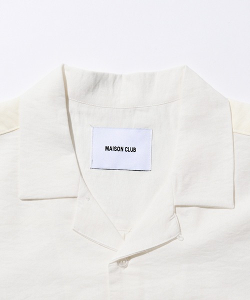 MAISON CLUB(メゾンクラブ)の「【MAISON CLUB】Open Collar Half Sleeve Shirt KKP/ 開襟ハーフスリーブシャツ(シャツ/ブラウス・メンズ・ブラック/ホワイト/ブラウン・M/L)」の14枚目の写真
