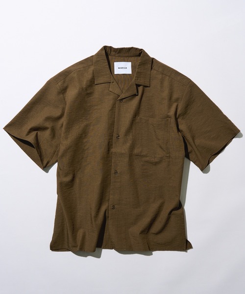MAISON CLUB(メゾンクラブ)の「【MAISON CLUB】Open Collar Half Sleeve Shirt KKP/ 開襟ハーフスリーブシャツ(シャツ/ブラウス・メンズ・ブラック/ホワイト/ブラウン・M/L)」の19枚目の写真