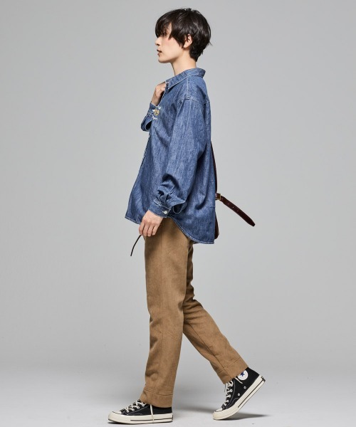 KRIFF MAYER Lady's Collection(クリフメイヤーレディースコレクション)の「【綿100%】デニム刺繍シャツ(シャツ/ブラウス・レディース・ライトブルー/ナチュラル/ストライプ/ダークブルー・LARGE/MEDIUM)」の7枚目の写真