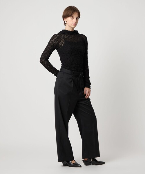 ASTRAET（アストラット）の「＜ASTRAET＞レース  フーデッドカットソー（パーカー・レディース・ブラック/オフホワイト・FREE）」の12枚目の写真