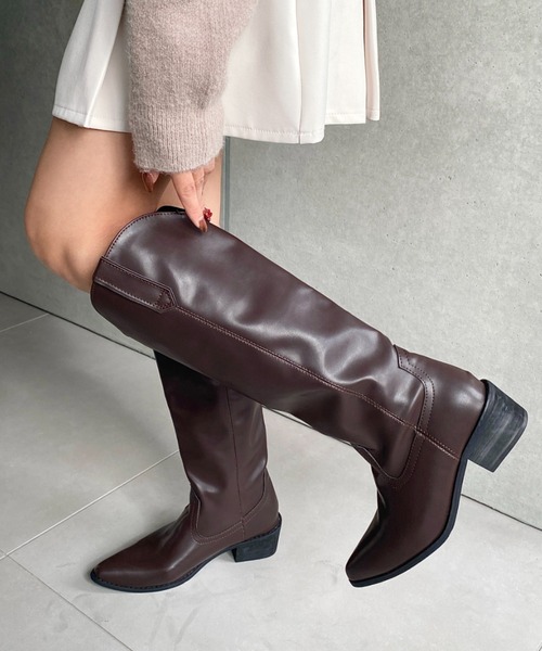 セール】ロングウエスタンブーツ（ブーツ）｜moment+（モーメント