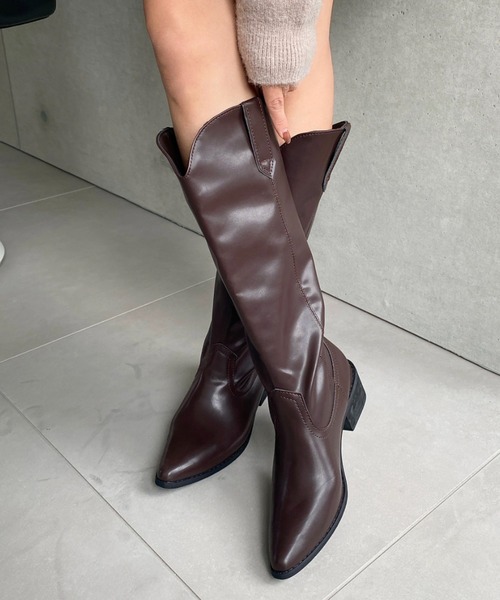 セール】ロングウエスタンブーツ（ブーツ）｜moment+（モーメント