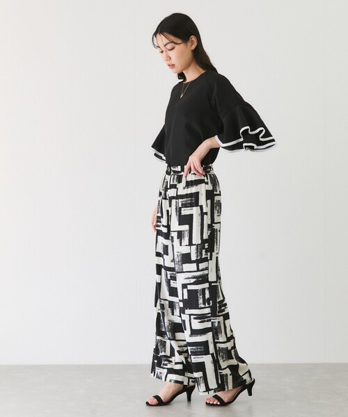 Jayro(ジャイロ)の「スカーフプリントパンツ(その他パンツ・レディース・ベージュ系その他2/オフホワイト・M)」の4枚目の写真