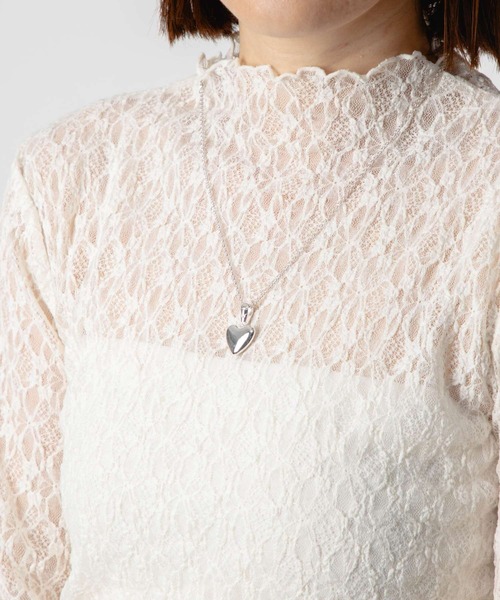 ANNIKA INEZ（アニカイネズ）の「ANNIKA INEZ Voluptuous Heart Necklace, Lrg アニカ イネズ ハート ネックレス（ネックレス・レディース・シルバー・FREE）」の9枚目の写真