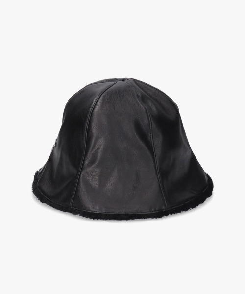 OVERRIDE（オーバーライド）の「OVERRIDE  FAKE LEATHER FLAPHAT SGP / オーバーライド（ハット・レディース・ブラウン/ブラック/ライトベージュ・58cm）」の9枚目の写真