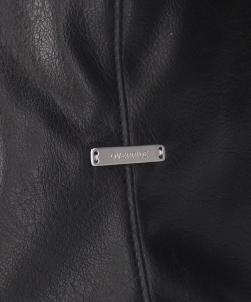 OVERRIDE（オーバーライド）の「OVERRIDE  FAKE LEATHER FLAPHAT SGP / オーバーライド（ハット・レディース・ブラウン/ブラック/ライトベージュ・58cm）」の11枚目の写真