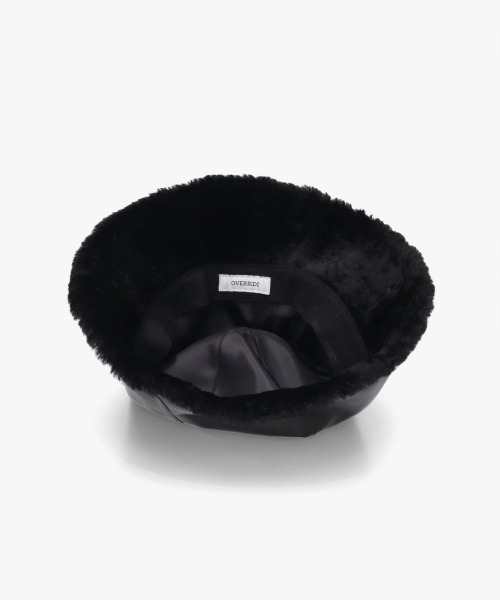 OVERRIDE（オーバーライド）の「OVERRIDE  FAKE LEATHER FLAPHAT SGP / オーバーライド（ハット・レディース・ブラウン/ブラック/ライトベージュ・58cm）」の12枚目の写真